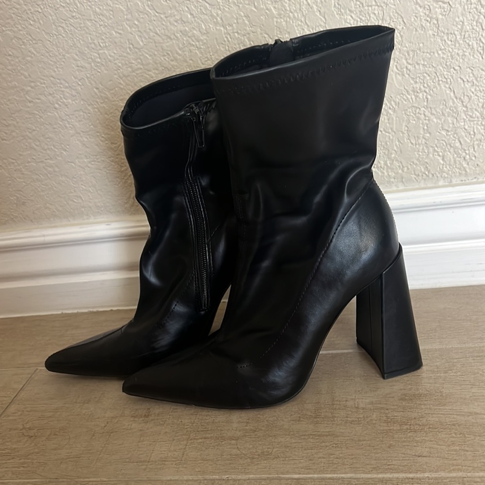 Zara Solid Black Boots - image 4